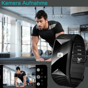 Fitness Armband,Yamay Fitness Tracker mit Herzfrequenz Wasserdicht IP67 Smart Watch Pulsuhren PLATZ 2