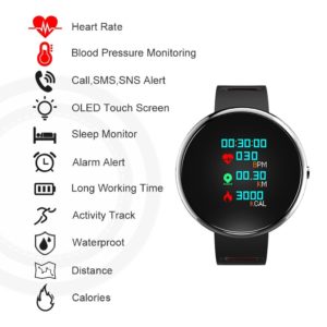 Smartwatch Multisport Fitness Uhr HR Fitness Tracker mit Touchscreen Aktivitäts-Tracker PLATZ 3